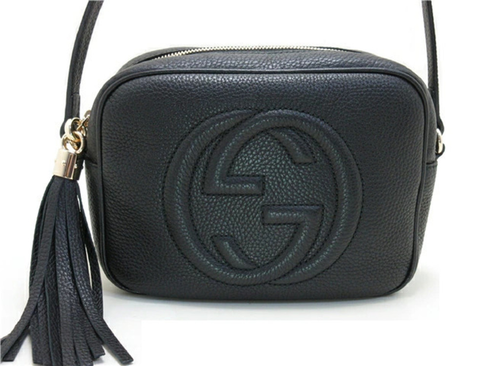 Gucci Soho Shoulder Bag Calfskin Black